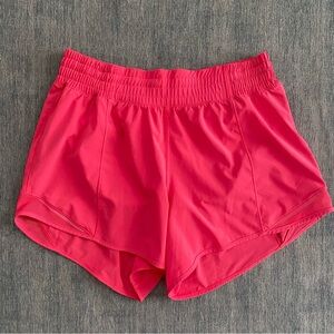 lululemon athletica Hotty Hot High-Rise Lined Short 4” in Lip Gloss Pink